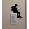 Cowboy Playing Guitar Fashion Vinyl Switch Sticker
