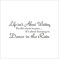"Life is not About Waiting" Inspirational quotes Wall Sticker for Decoration - sparklingselections