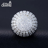 Effie Queen New Fashion Crystal Ring for Women Elegant Luxury CZ Zircon Engagement Party Ring Wholesale DR48 - sparklingselections