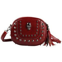 Rivet Skull Tassel Women Messenger Bag - sparklingselections