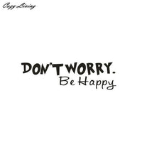 Dont Worry Be Happy Art Wall Stickers For Home Decor - sparklingselections