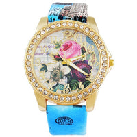 Flower Rhinestone Luxury Wristwatches for Women