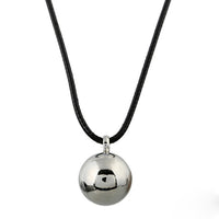 Silver Plated Stainless Steel Ball Pendant Necklace for Women