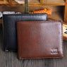 new Men fashion short design leather wallet