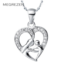 Silver Chain Heart Shape Necklace For Women