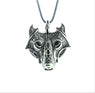 Norse Wolf Head Unisex Pendant Necklace