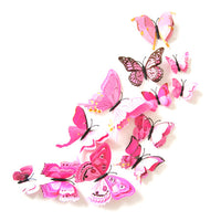 3D Butterfly Home  Wall Stickers 12 pcs