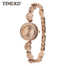 New Women Stainless Steel Leaf gold Bracelet Wrist Watch