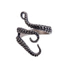 Vintage Black Titanium Octopus Anel Ring for Men