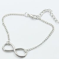 Unisex Infinity Bracelet 8 Shape Pendants Link Chain - sparklingselections