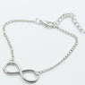 Unisex Infinity Bracelet 8 Shape Pendants Link Chain