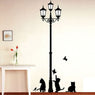 Popular Ancient Lamp Cats and Birds Wall Sticker