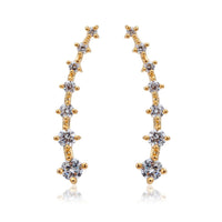 Gold Color Meteor Star Stud Earrings For Women - sparklingselections