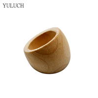 Unfinished Wood Beads Unisex Ring