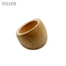 Unfinished Wood Beads Unisex Ring