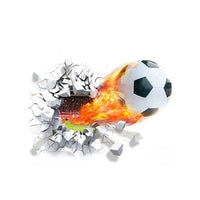 Soccer Funs 3d Mural Art Sport Game Poster Wall Stickers for Kids Room