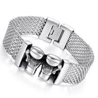 Double Gloves Men Stainless Steel Bracelet - sparklingselections