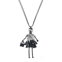 Fashion Crystal Doll Pendant Necklaces for Women