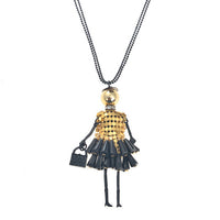 Fashion Crystal Doll Pendant Necklaces for Women