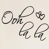 Ooh La La Bathroom Vinyl Art Stickers For Tile Wall - sparklingselections