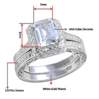 Rhodium Plated Wedding Ring For Women - sparklingselections