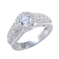 Rhodium Plated Fashion Wedding Ring For Women - sparklingselections