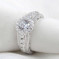 Rhodium Plated Fashion Wedding Ring For Women - sparklingselections