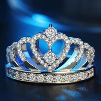 Fashion Tiara Wedding Engagement Ring - sparklingselections