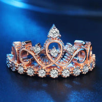 Fashion Tiara Wedding Engagement Ring - sparklingselections