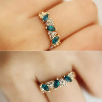 Luxury Rhinestone Crystal Finger Dazzling Ring for Women