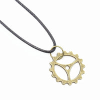 Alloy Bronze Cute Teapot Gearwheel Unisex Pendant Necklace