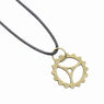 Alloy Bronze Cute Teapot Gearwheel Unisex Pendant Necklace