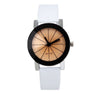 Dial Clock Leather Quartz WristWatch for Women