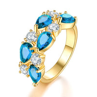 Colorful Cubic Zircon Ring Wedding Rings for Women (RI0003)