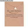 new Golden Plated We Are Family Love Double Layer Pendant Necklace