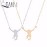 Cute Delicate Monkey Pendant Necklace for Women