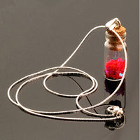Star Glass Wishing Bottle Charm Unisex Pendant Necklace