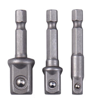 New 3pcs/set Chrome Vanadium Steel Socket Adapter - sparklingselections