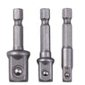 New 3pcs/set Chrome Vanadium Steel Socket Adapter