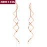 Simple Spiral Ear Line Rose Gold Color Earrings for Women (ZYE243 ZYE319)