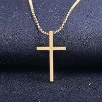 Trendy Stainless Steel Jesus Cross Pendant Necklace - sparklingselections