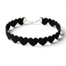 Black Love Heart Chokers Necklace for Women