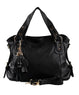 Women Leather Blue and Black Shoulder Bags