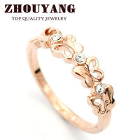 Austrian Crystals Butterfly Shape Rings for Women
