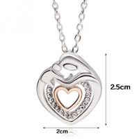 Crystal Rhinestone Heart Pendant Necklace For women