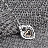 Crystal Rhinestone Heart Pendant Necklace For women