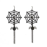 Black Spiders Dangle Drop Earrings for Women