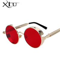 Round Metal Steampunk Unisex Sunglasses