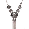 Hellow Out Tassel Statement Necklace for Women