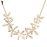 new fashion Snow Crystal Beautiful Golden Necklace